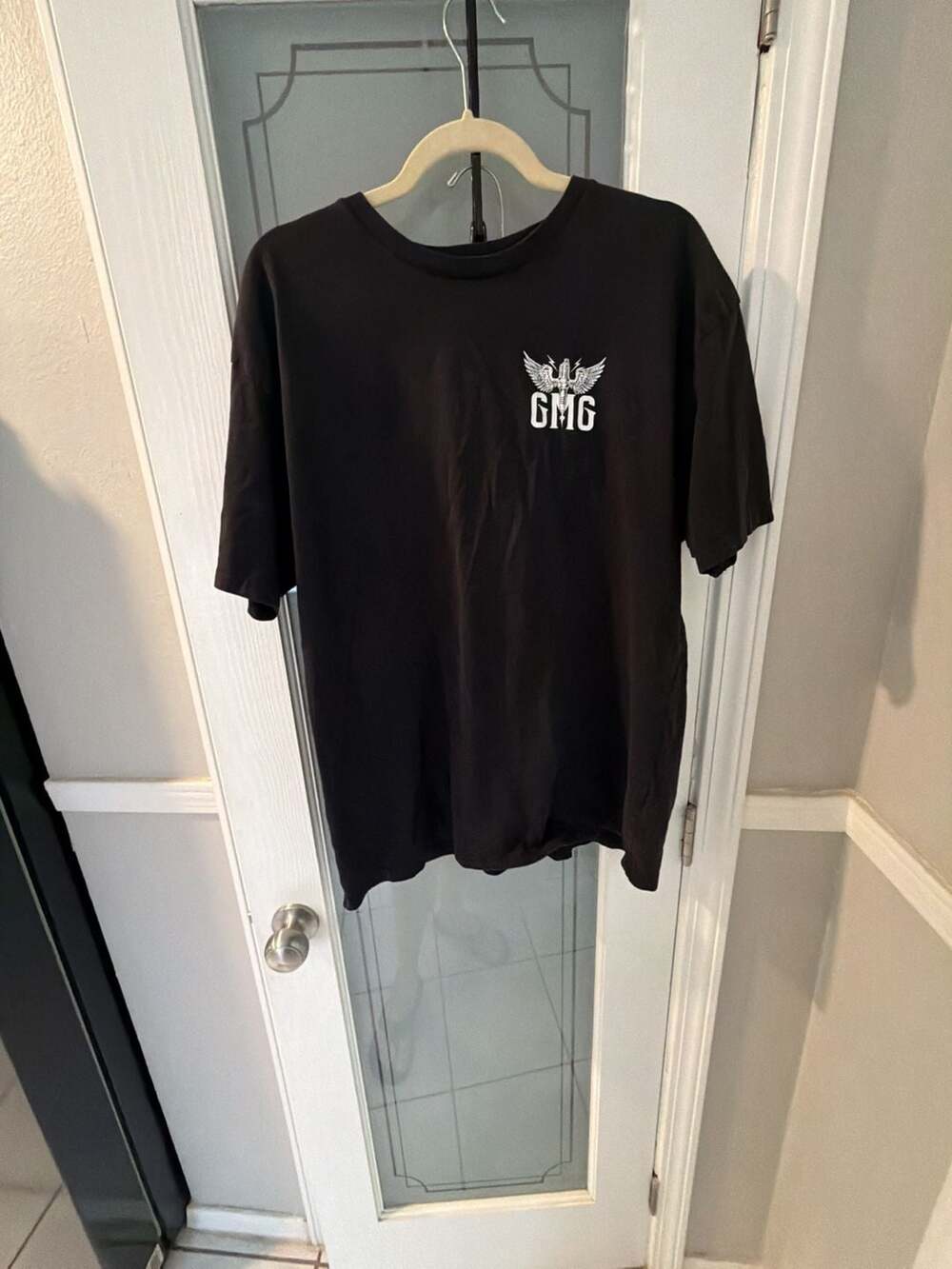 Gas Monkey Garage Black Graphic T-Shirt XL Spark Plug Wings Dallas Texas